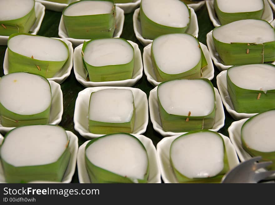 Plates of cakes on the table