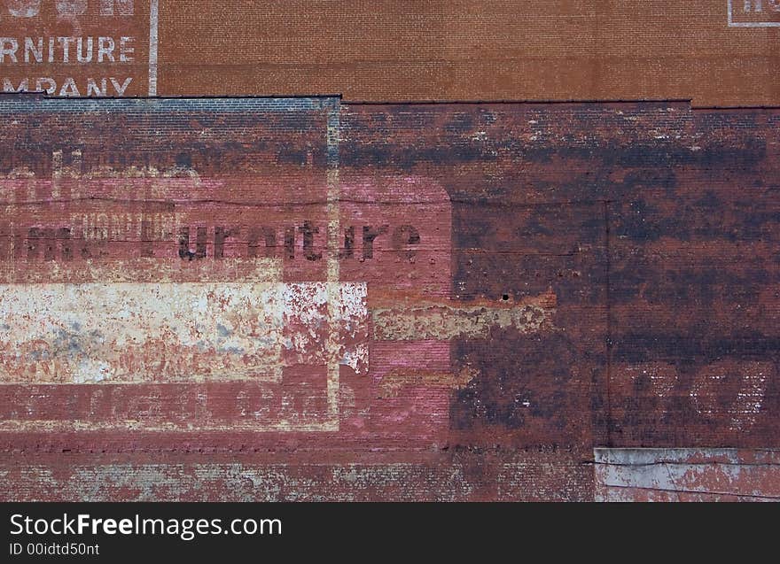 Grungy old dilapidated brick building. Grungy old dilapidated brick building