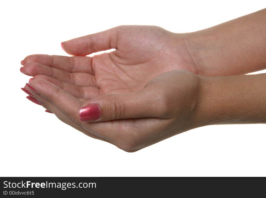 The hand symbol isolated on white background