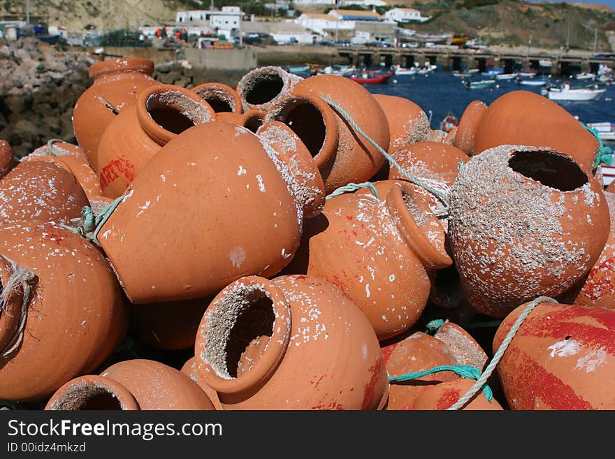 Stack Of Fishing Pots