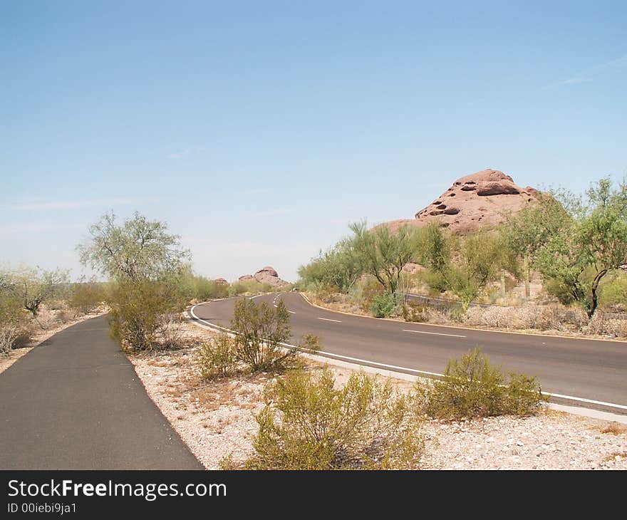 A road through desert, Arizona,USA