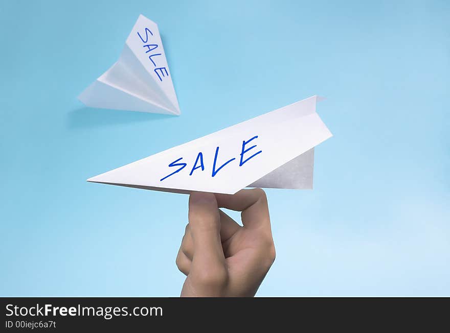 Sale written on a paper