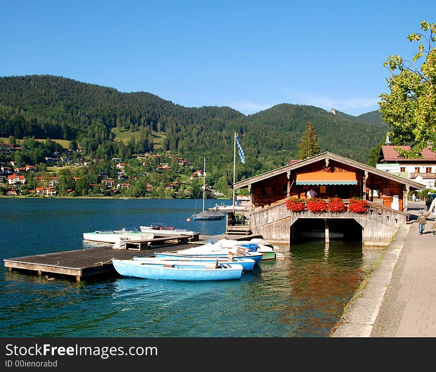 Little village in the alpines called tegernsee. Little village in the alpines called tegernsee