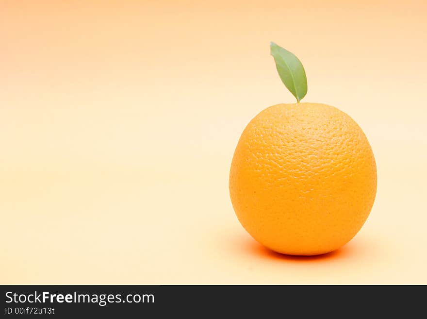 Orange on the yellow background