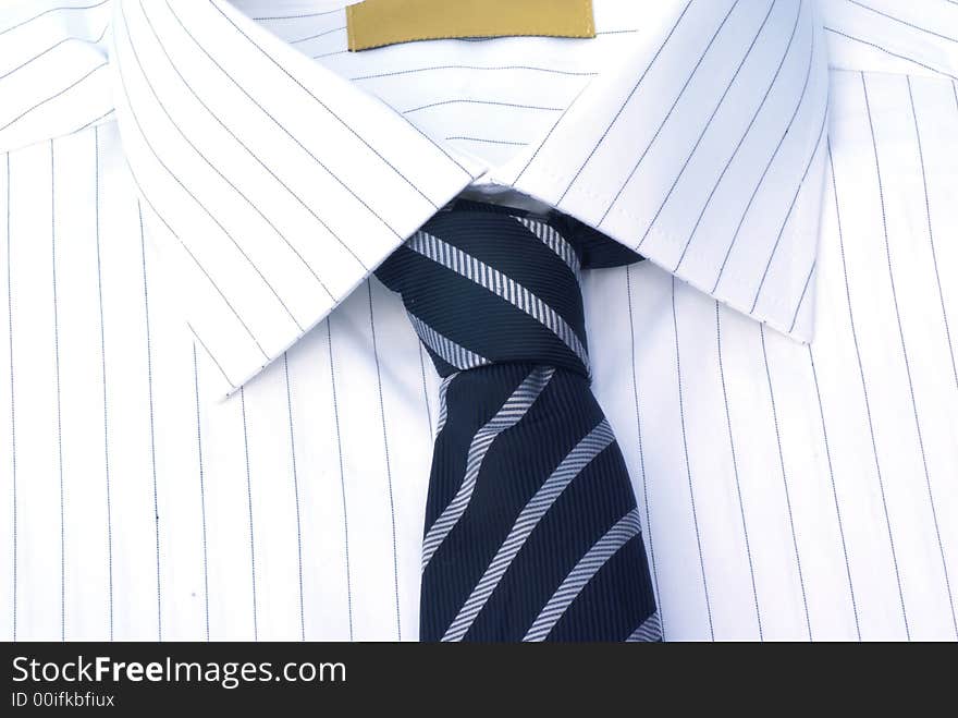 Decent shirt with tie close up. Decent shirt with tie close up.