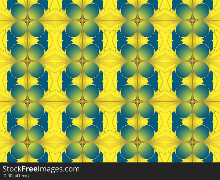 Blue on Yellow design for Seamless Pattern or Background. Blue on Yellow design for Seamless Pattern or Background