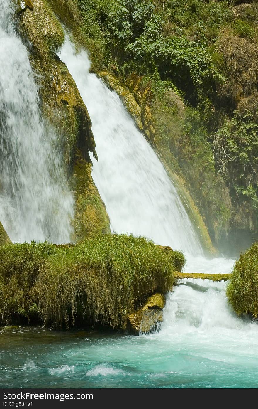 Splashing waterfall