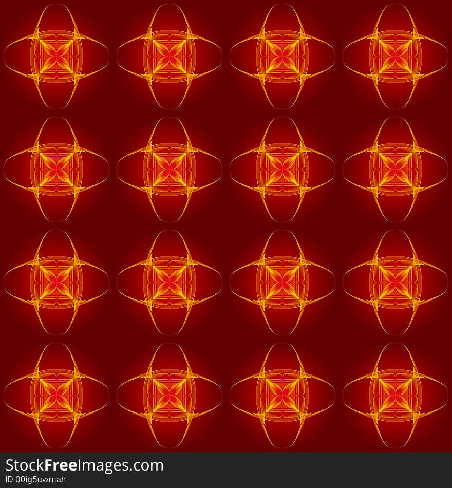 Red and Yellow Christmas Ornaments background illustration