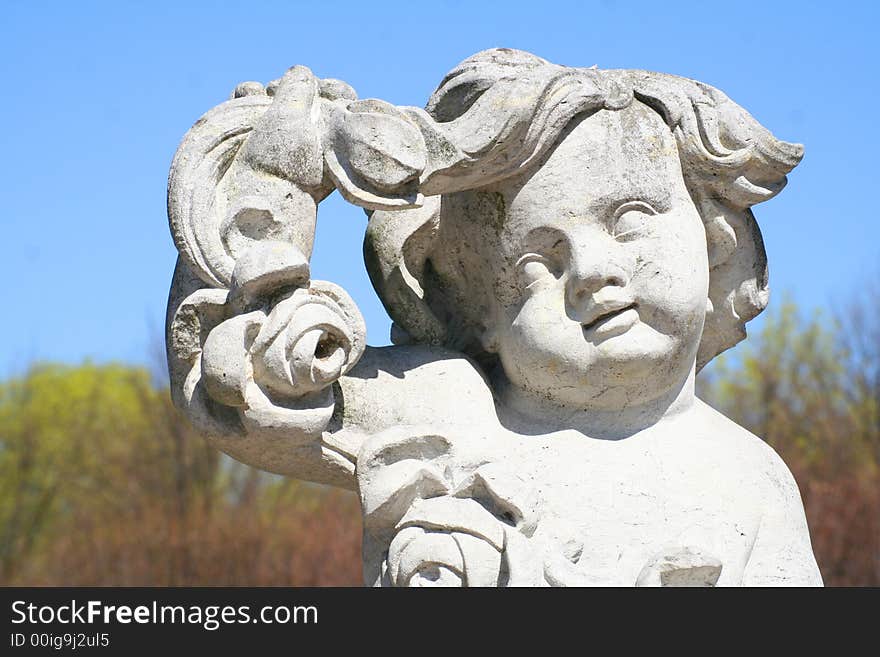 Sculpture of a fat angel