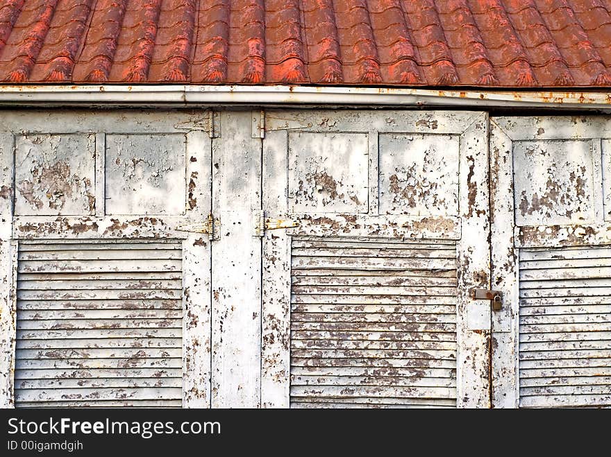 Red roof white doors