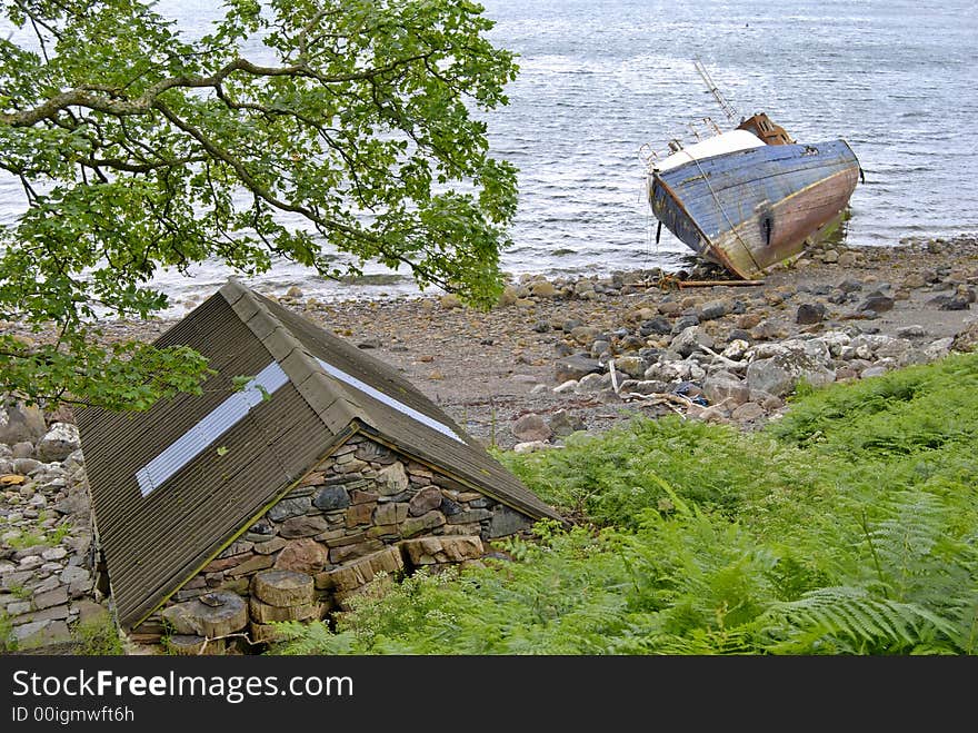 Abandoned fishing vessel