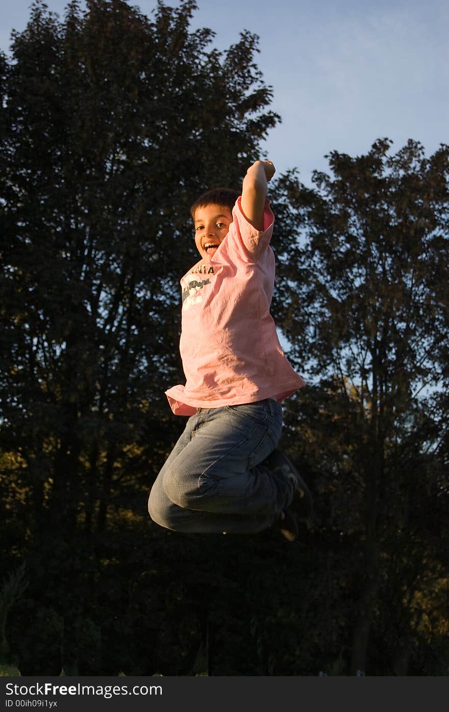 Boy Jumping In The Air