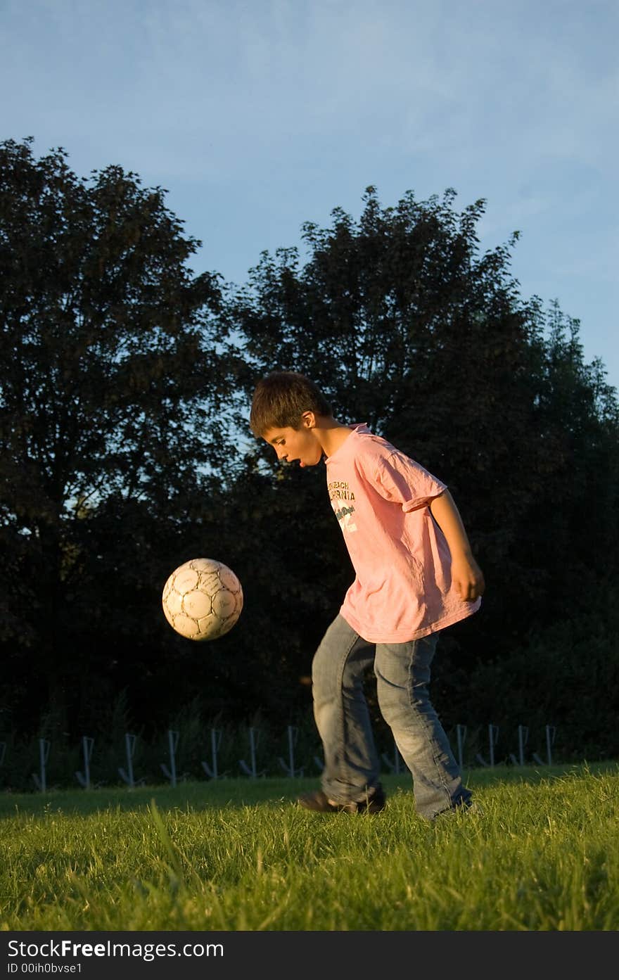 Boy Plays With Ball