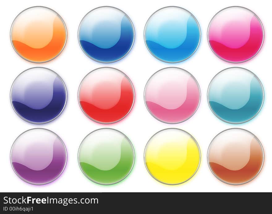 Colorful buttons