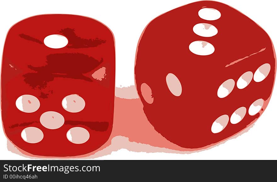 2 dice showing 1 and 3