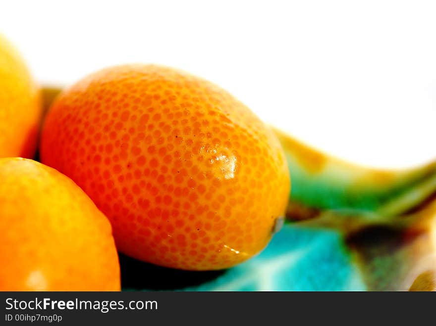 Delicious fresh citrus fruit on a plate