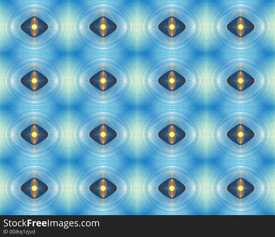 Blue diamond and oval design for Seamless Pattern or Background