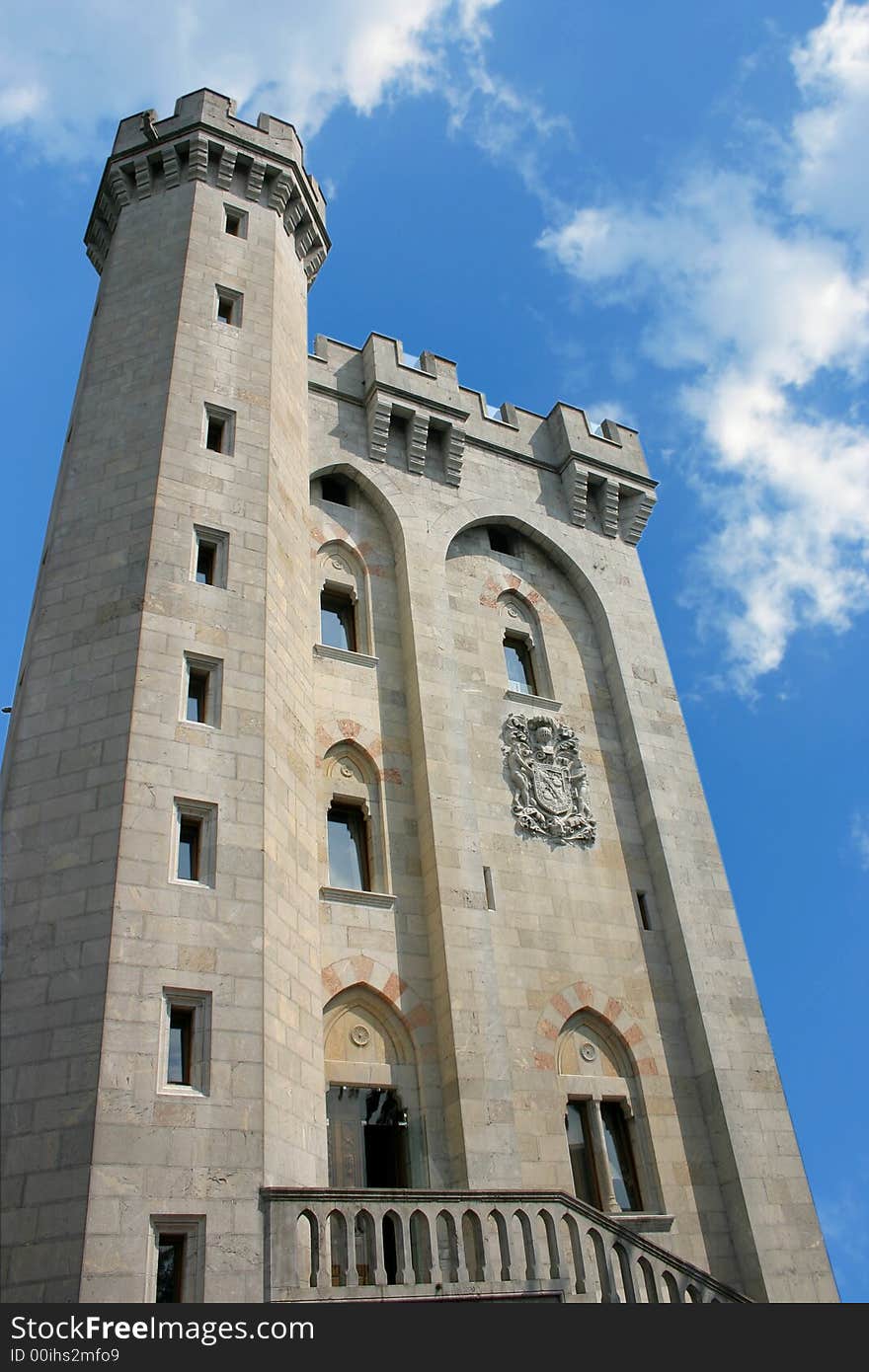 Facade of a medieval castle in Spain. Facade of a medieval castle in Spain