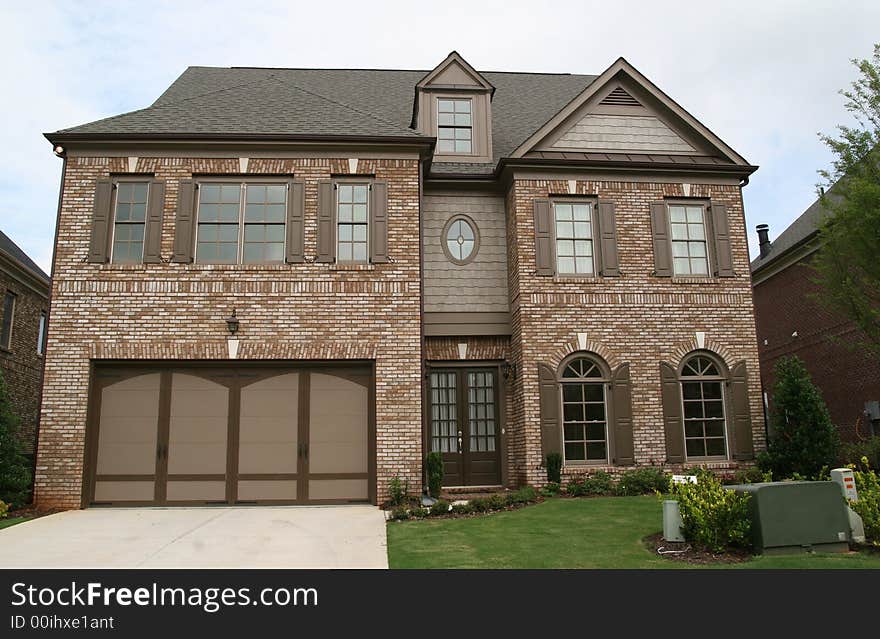 Brown Brick Two Story