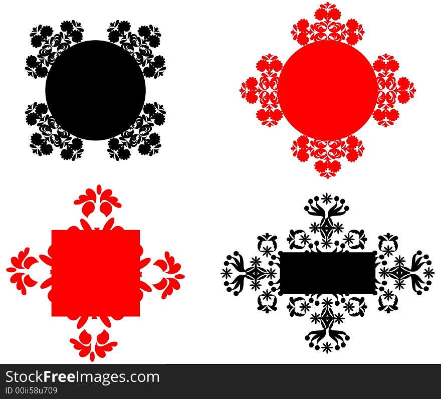 Black and Red  Design Elements