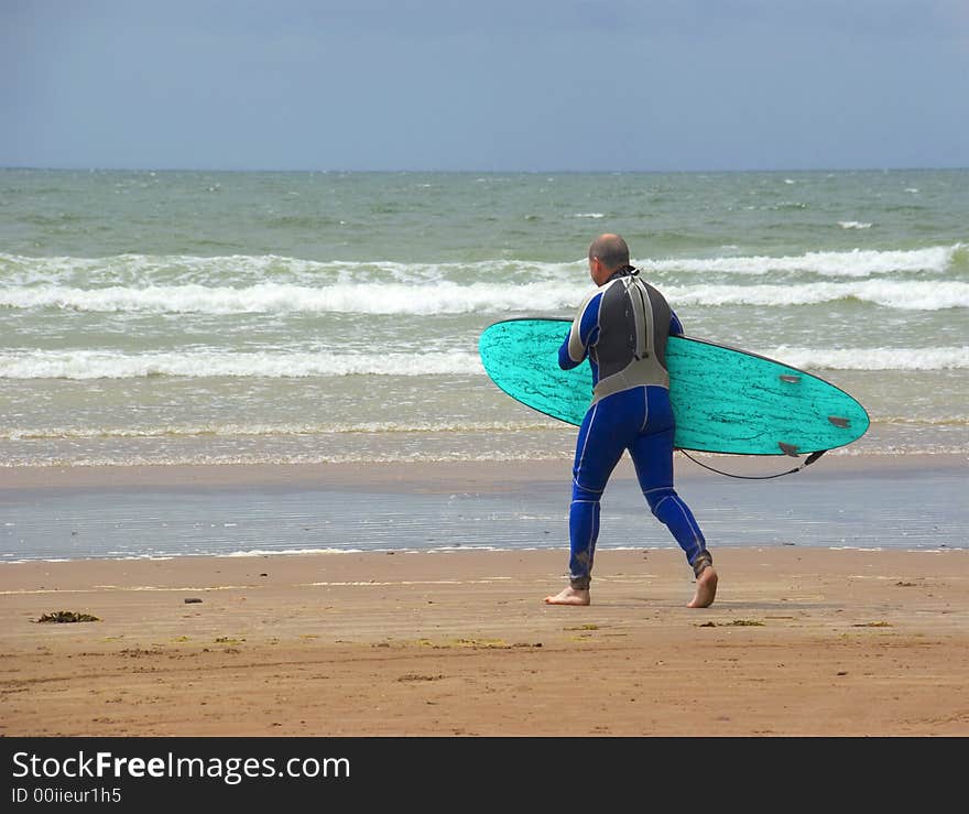 Man with surfboard