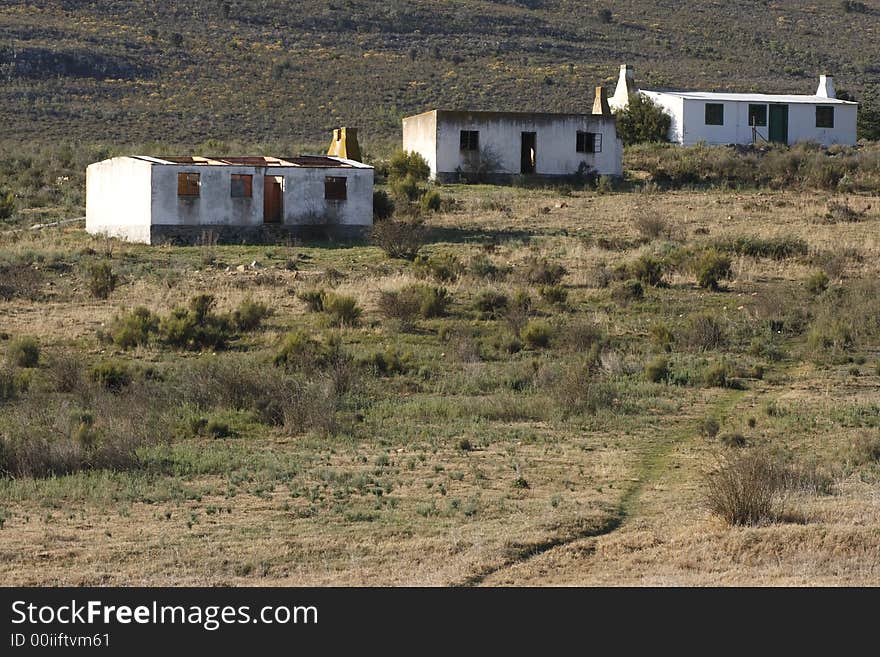 Deserted old farmhouses