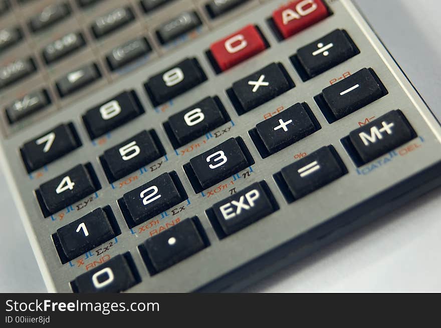 Keypad on a scientific calculator