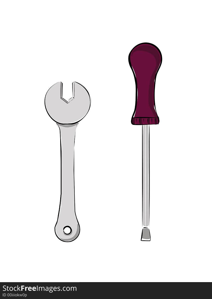 Screwdriver and Wrench