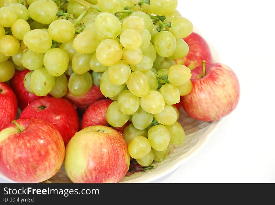 Grapes and apples