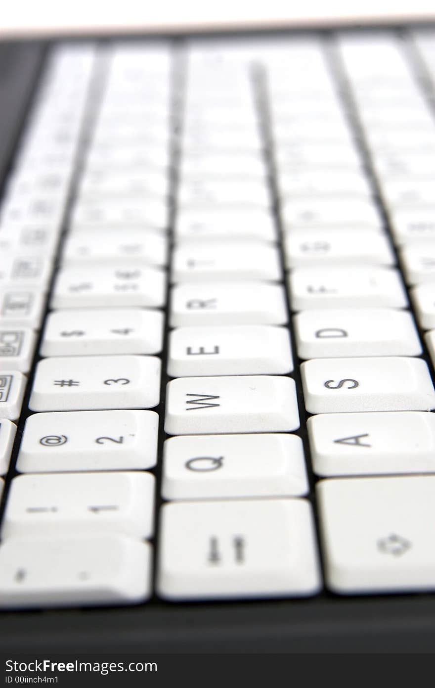 Closeup of laptop keyboard