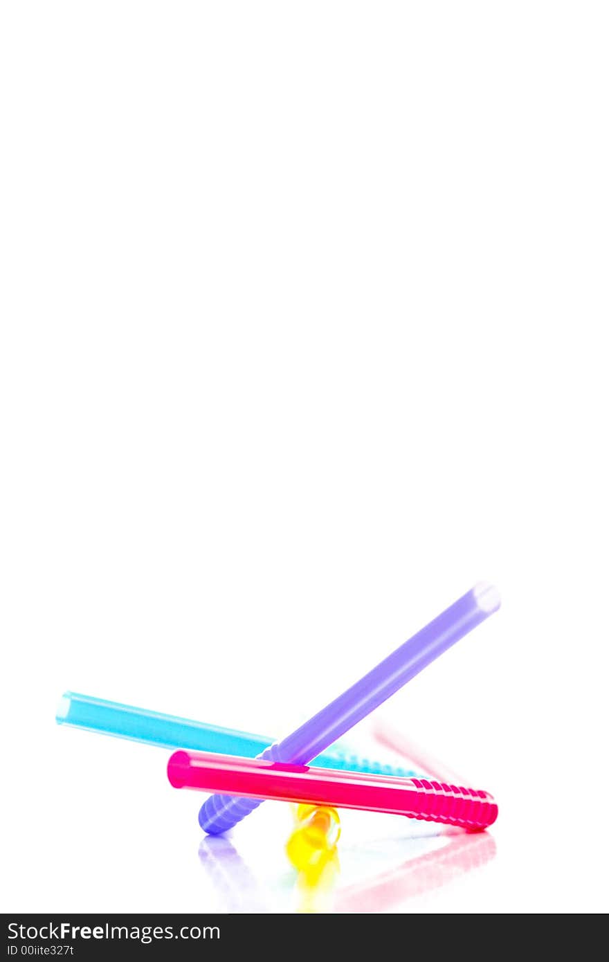 Colourfull drinking straws