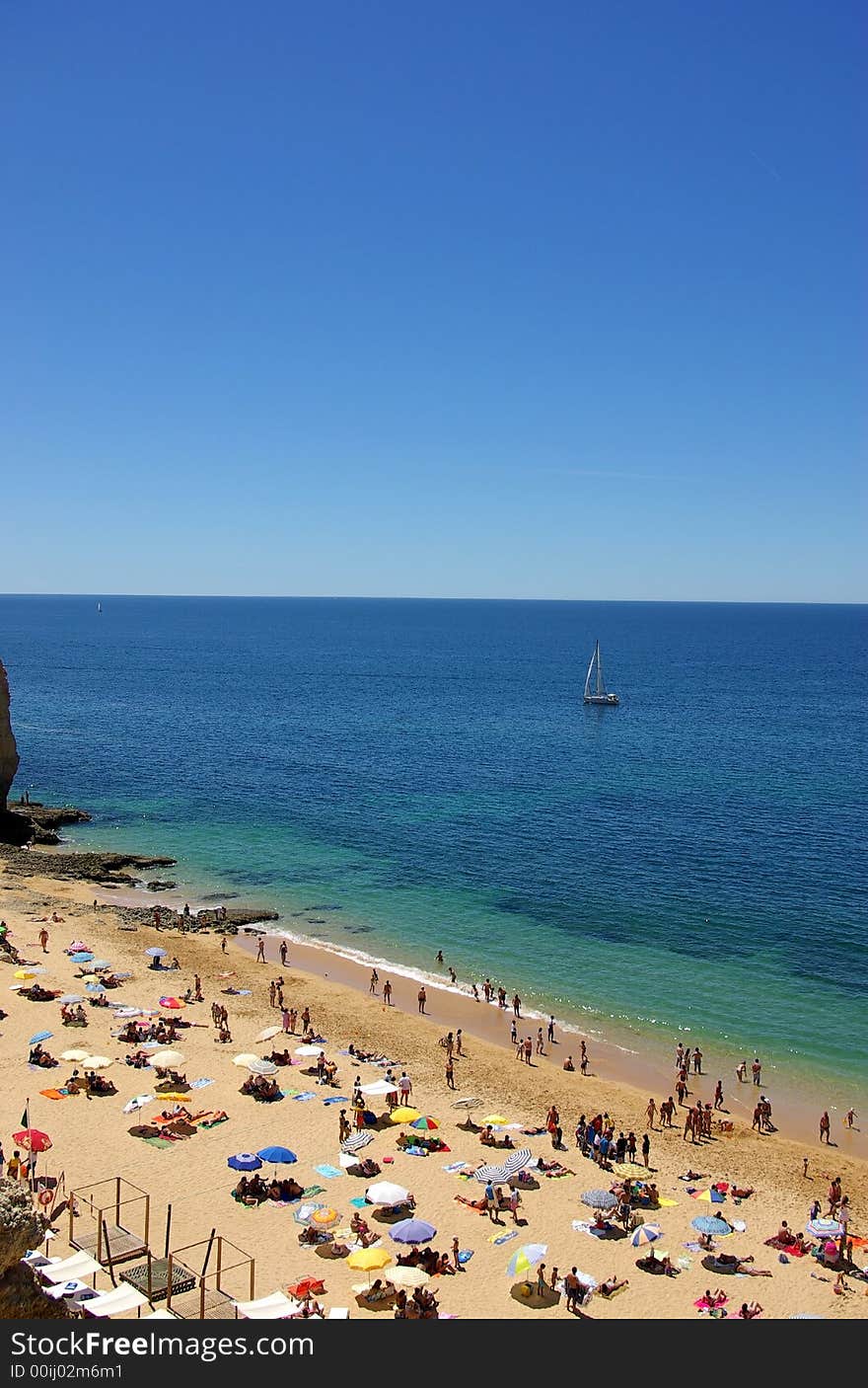 Busy Portugal Beach