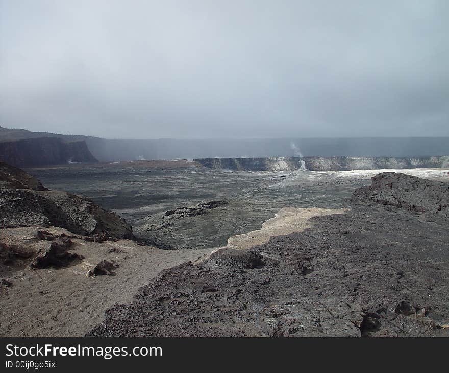 Looking into the mouth of a volcano. Looking into the mouth of a volcano.