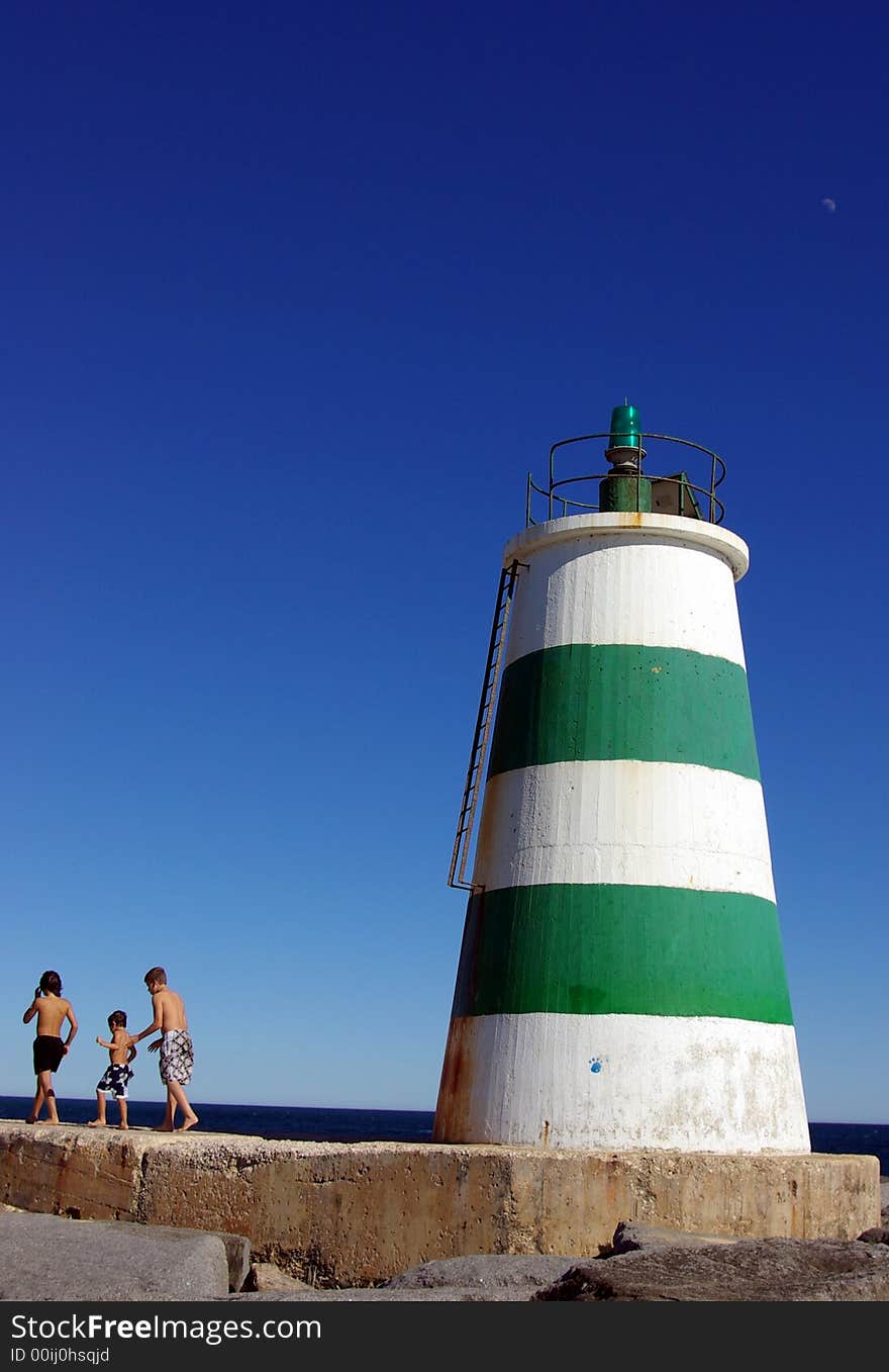 The Lighthouse Of The Portimão bay.