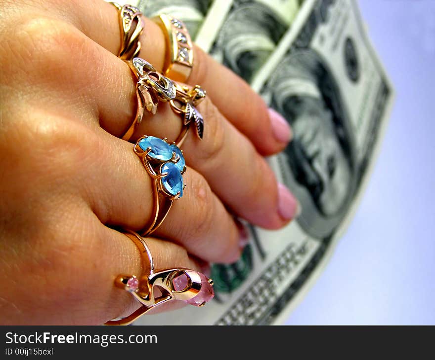 Woman s hand with money