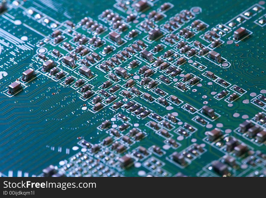 Computer circuit board with central processing unit. Computer circuit board with central processing unit