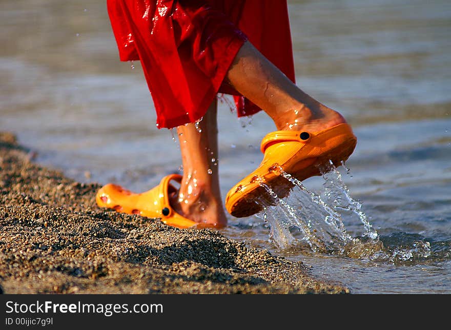 Yellow crocks in the dead sea