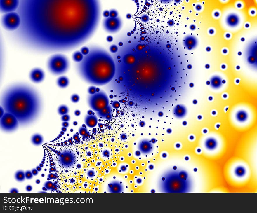 Fractal rendered abstract futuristic background