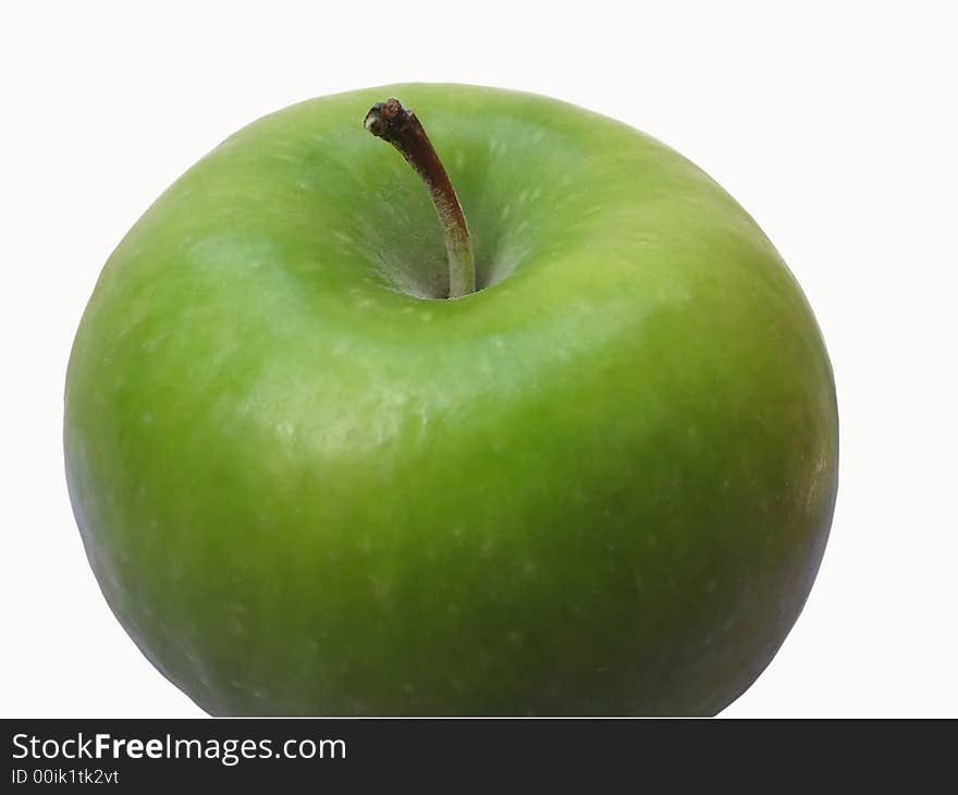 Green apple isolated in white background