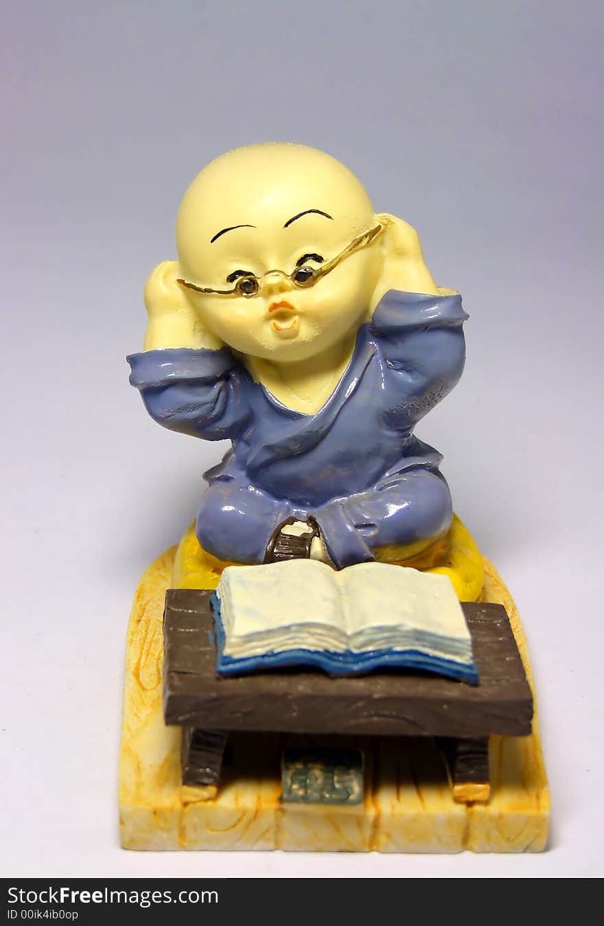 Monk studying