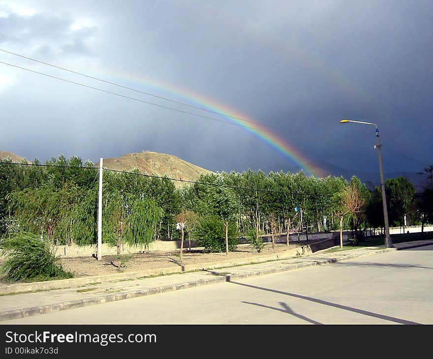 Rainbow In Tibet