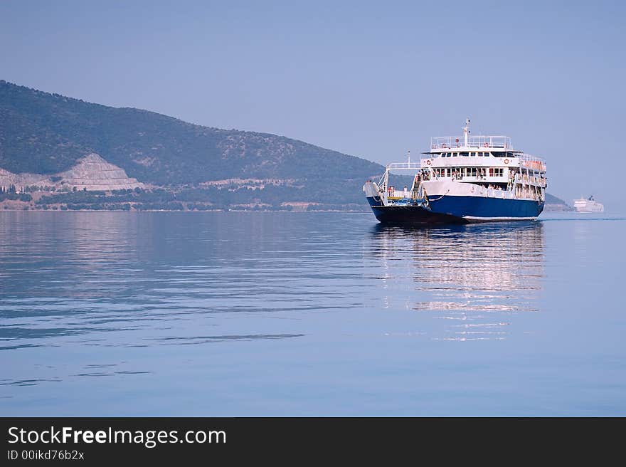 Blue ferry