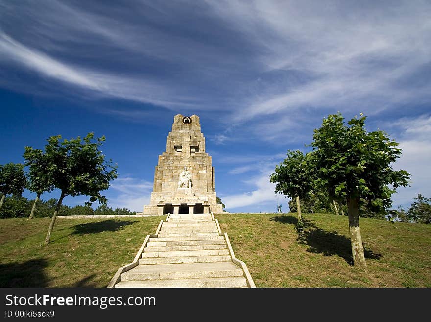 Holy place in the top of the hill with blue sky. Holy place in the top of the hill with blue sky