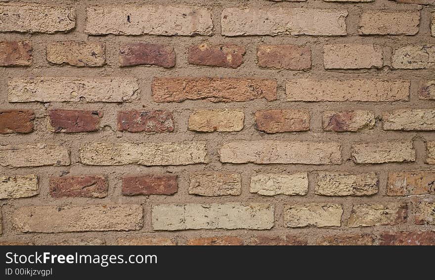 Old bricks fortification background red whit stone. Old bricks fortification background red whit stone