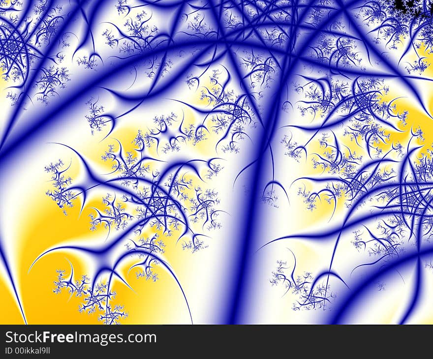 Fractal rendered abstract futuristic background