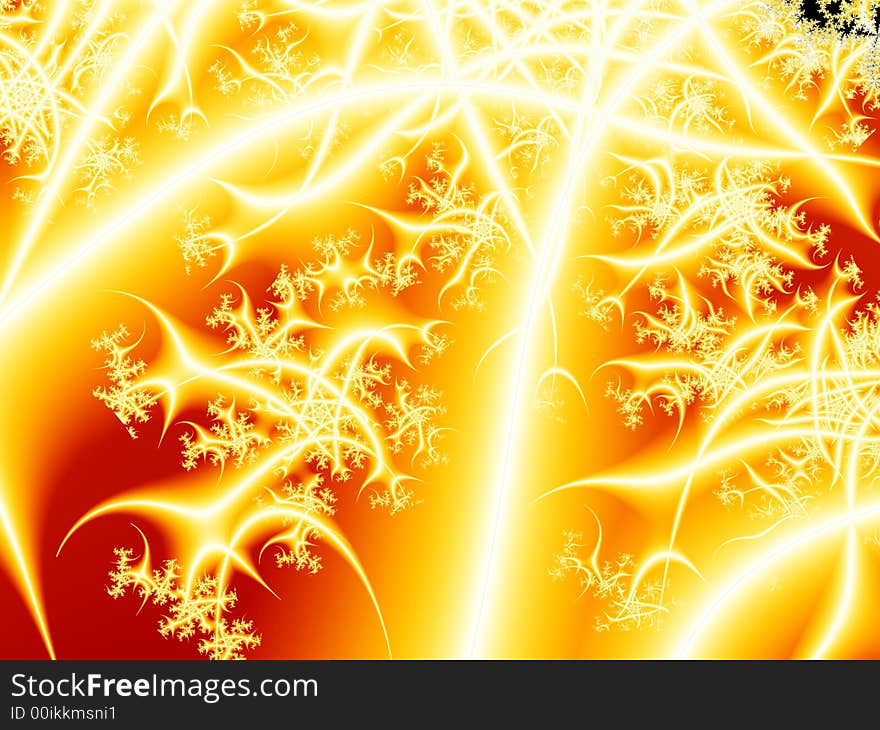 Fractal rendered abstract futuristic background