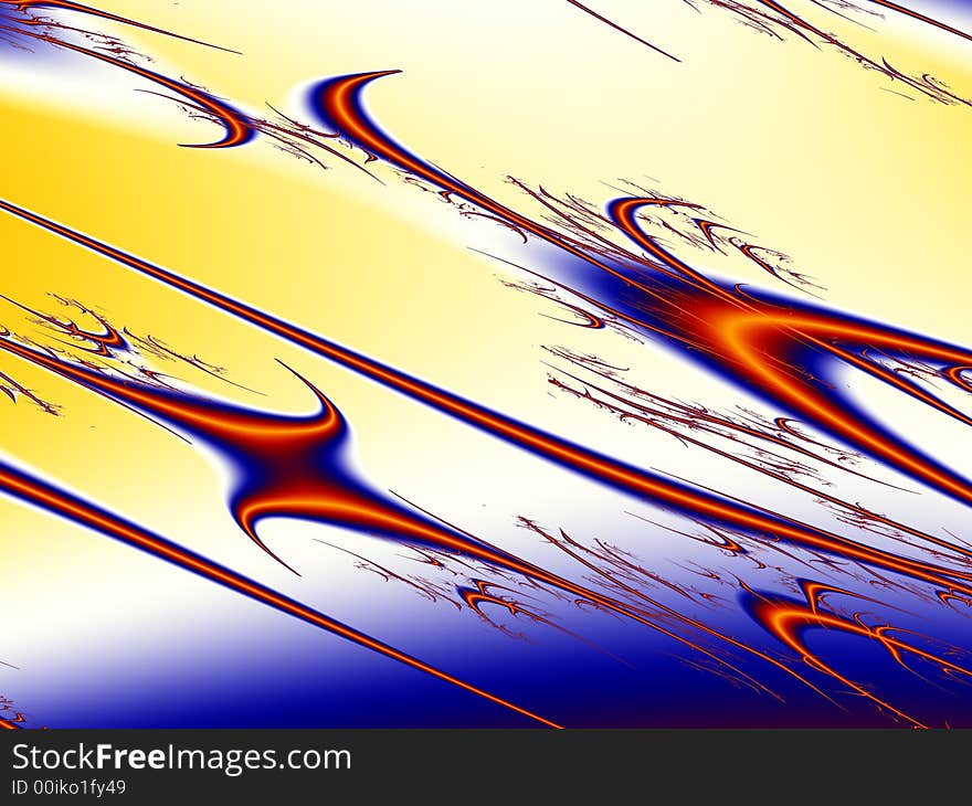 Fractal rendered abstract futuristic background