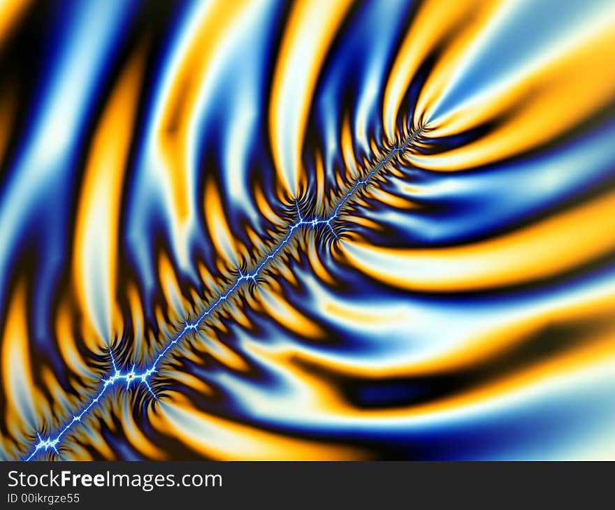 Fractal rendered abstract futuristic background