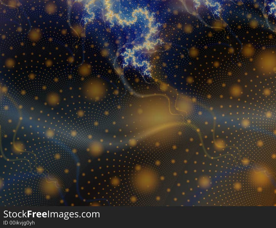 Fractal rendered abstract futuristic background