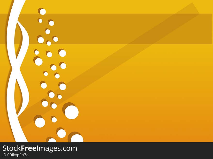 An Abstract Illustration Features White Circles and Streamers.